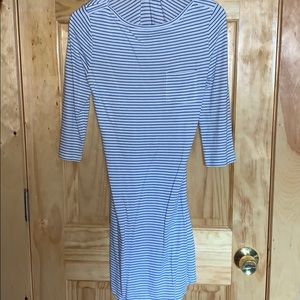 Gap blue & white striped day dress